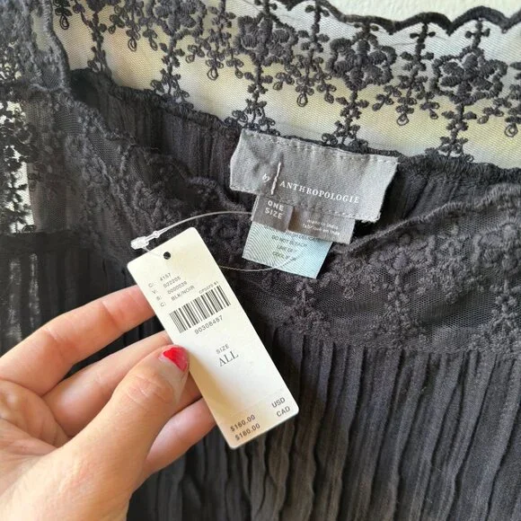 Anthropologie, Black, Long Lace Coverup, OS - Picture 4 of 4